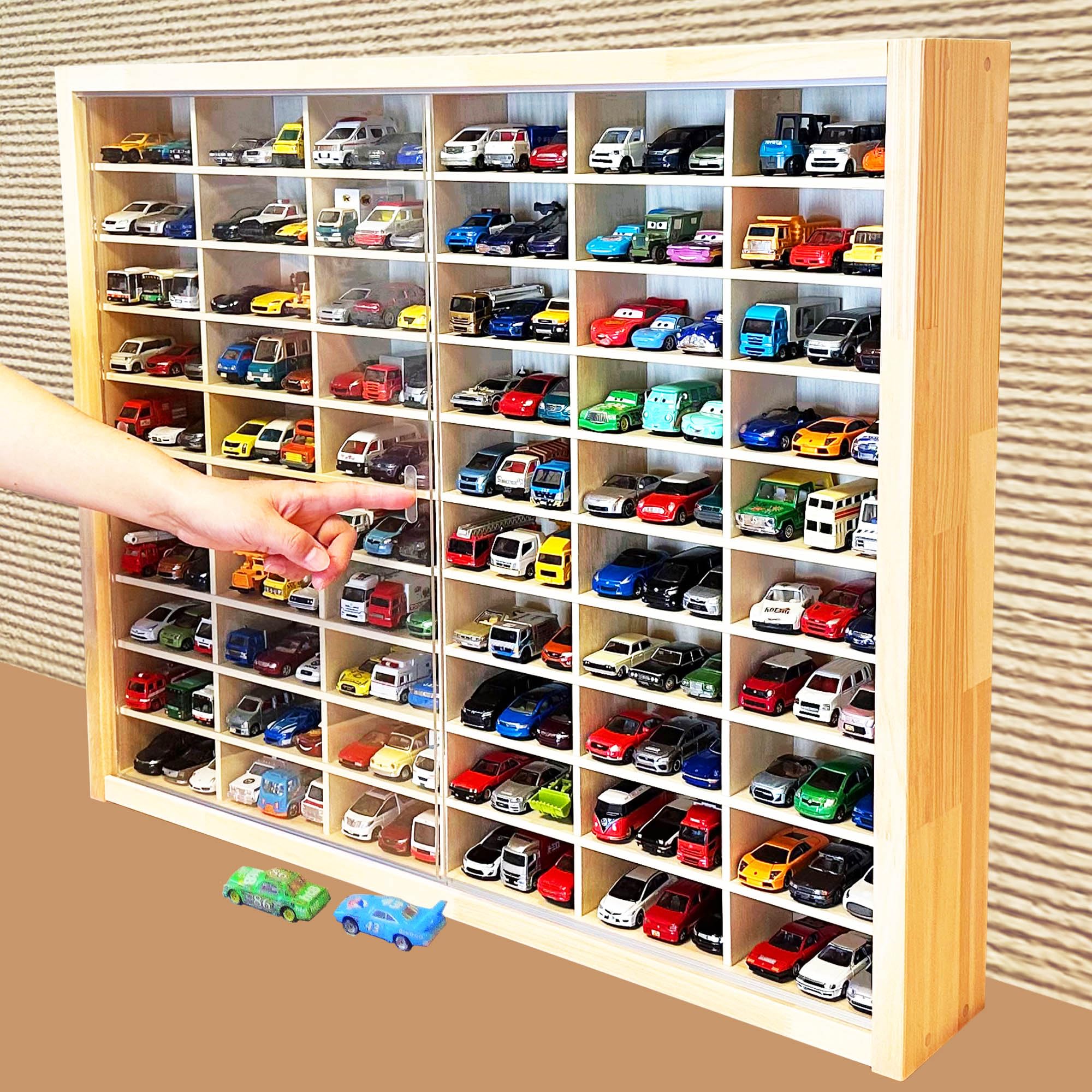 Amazon | キュートジャパン ミニカー収納ケース 180台 アクリル 