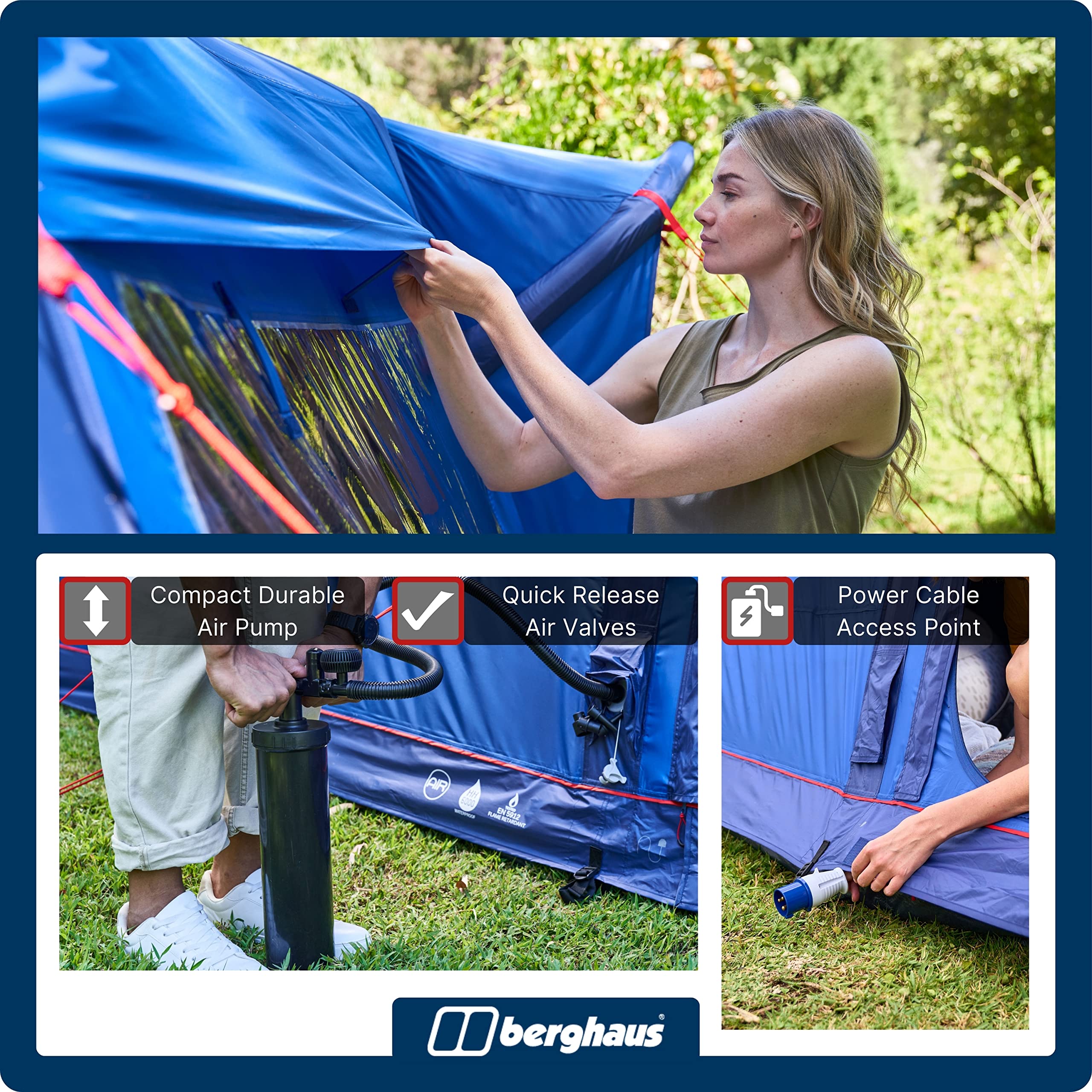 Berghaus Air 8 Tent With Berghaus Air 8 Porch Footprint And Tent Carpet 8 Man - View #3