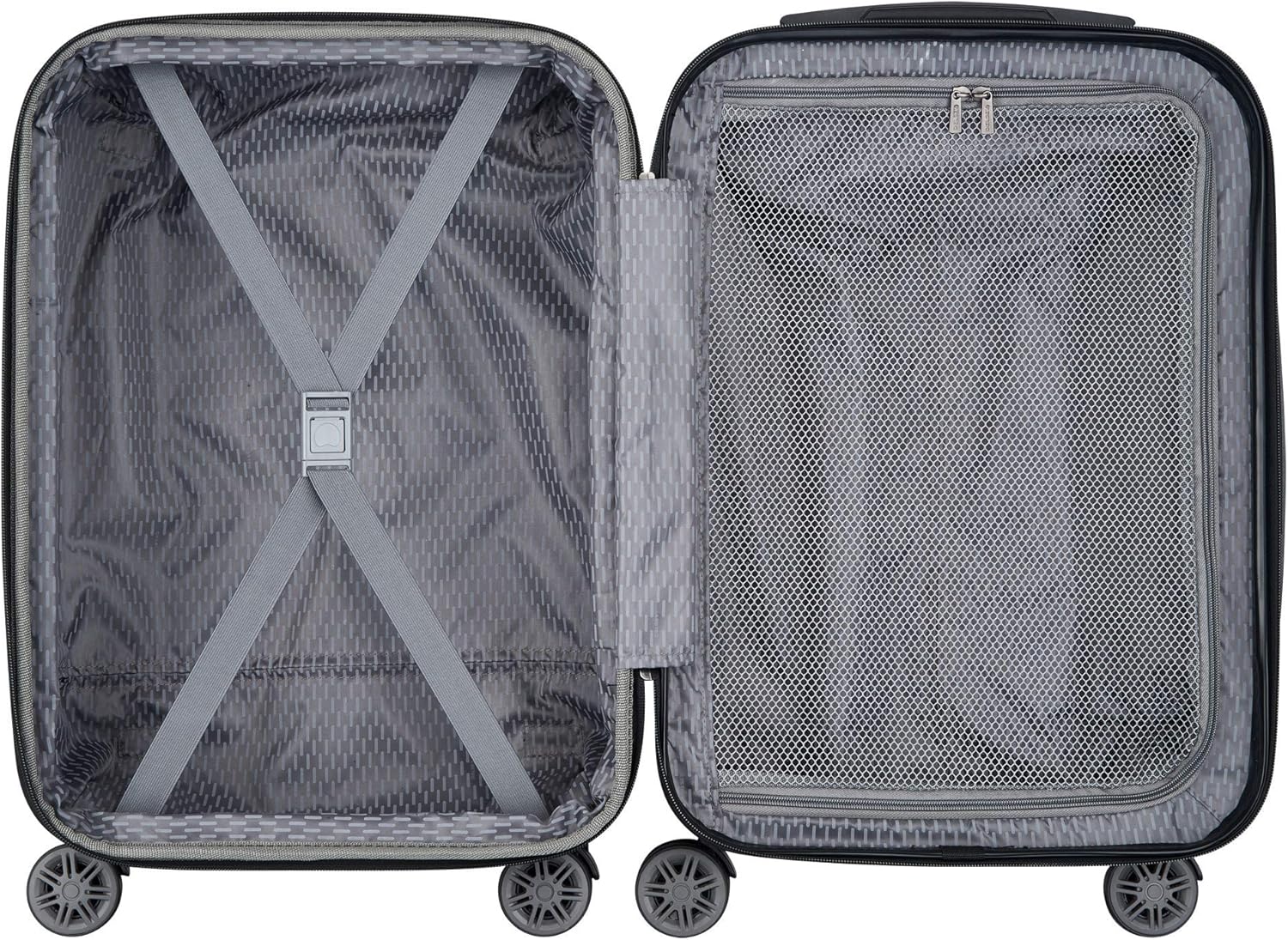  | DELSEY Paris First Class Expandable Luggage with Spinner Wheels, Silver, Carry-On 21-Inch | Carry-Ons