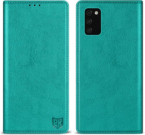 Miniatura 36 de ZZXX Funda tipo cartera para Samsung Galaxy A03S con bloqueo RFID, soporte de ranura para tarjetas, funda protectora de cuero magnético fuerte