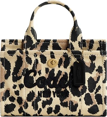 COACH Women's Camo Cargo Tote 20, B4/Natural Leopard, One Size