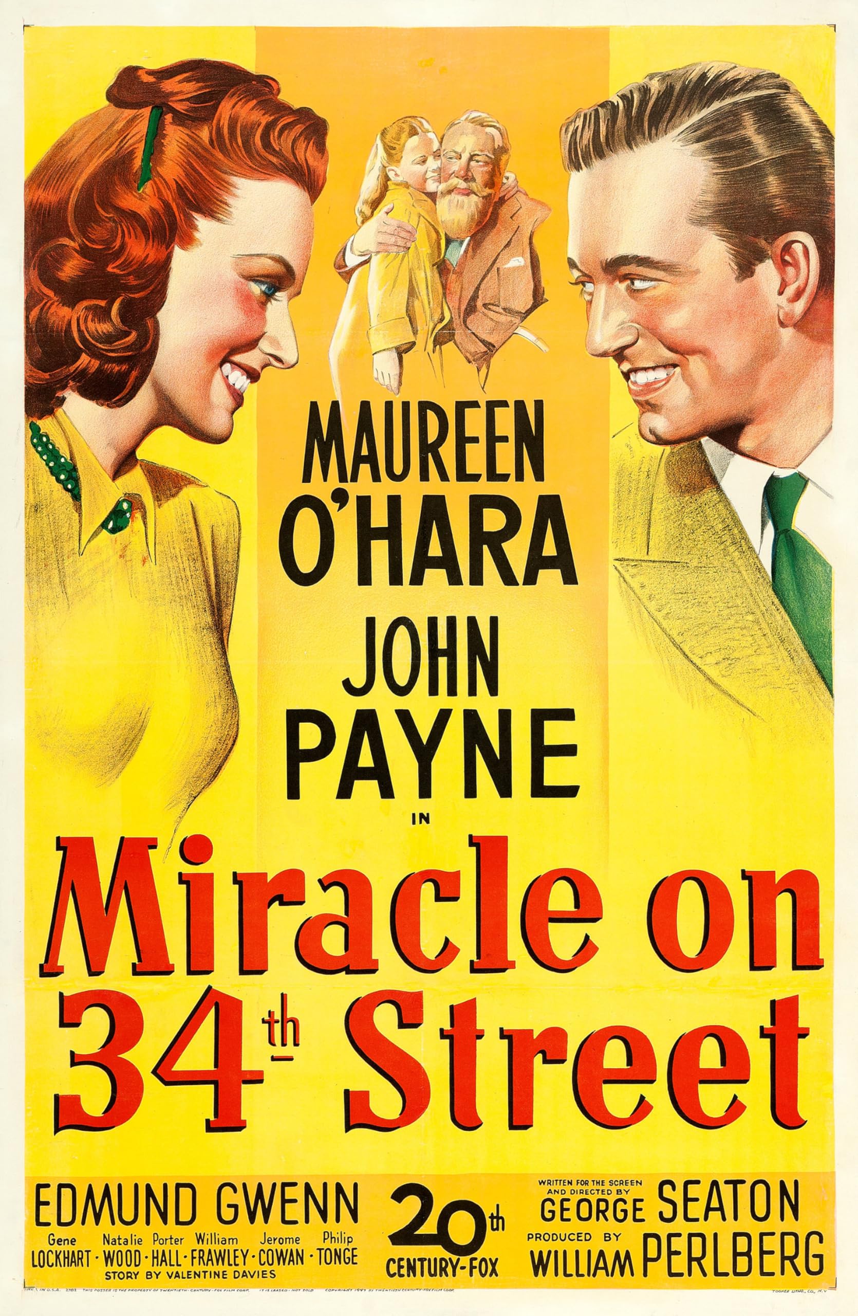 Miracle on 34th Street | Movie | Poster Print Wall Art Image Home Decor Artworks in Different Sizes