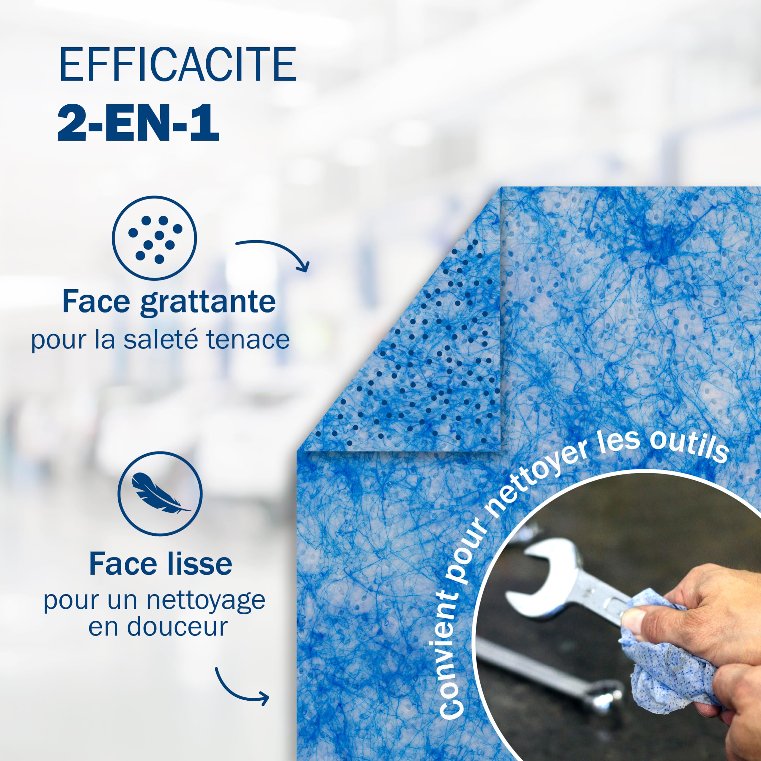 SCRUBS in a Bucket - 72 Lingettes de nettoyage des mains - Nettoyant pour les mains approuvé par le NSF - Le nettoyage parfait des mains - Utilisables partout et idéales en déplacement