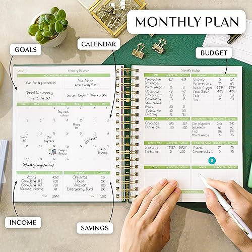 Miniatura 31 de Legend Budget Planner & Monthly Bill Organizer with Pockets – Home Finance & Expense Tracker – Notebook for Household Budgeting (Periwinkle)