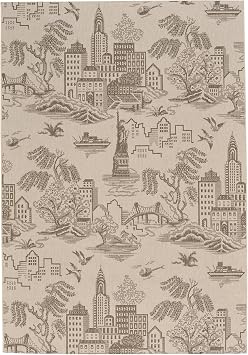 Genevieve Gorder Elsinore-NY Toile Rectangle Machine Woven Rug