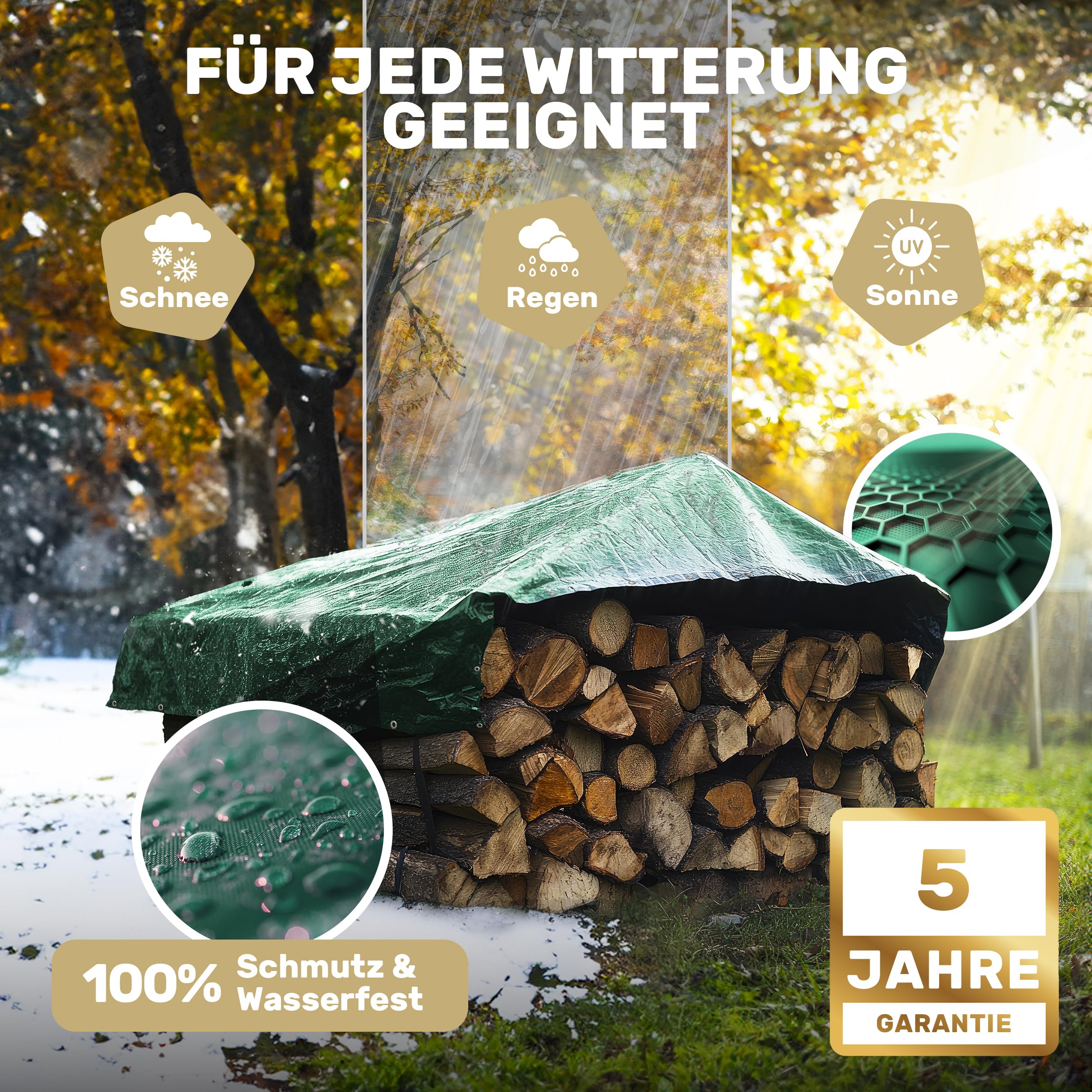 TUFFBOY Abdeckplane 6x9 M – Wasserdicht, UV-beständig & Robust