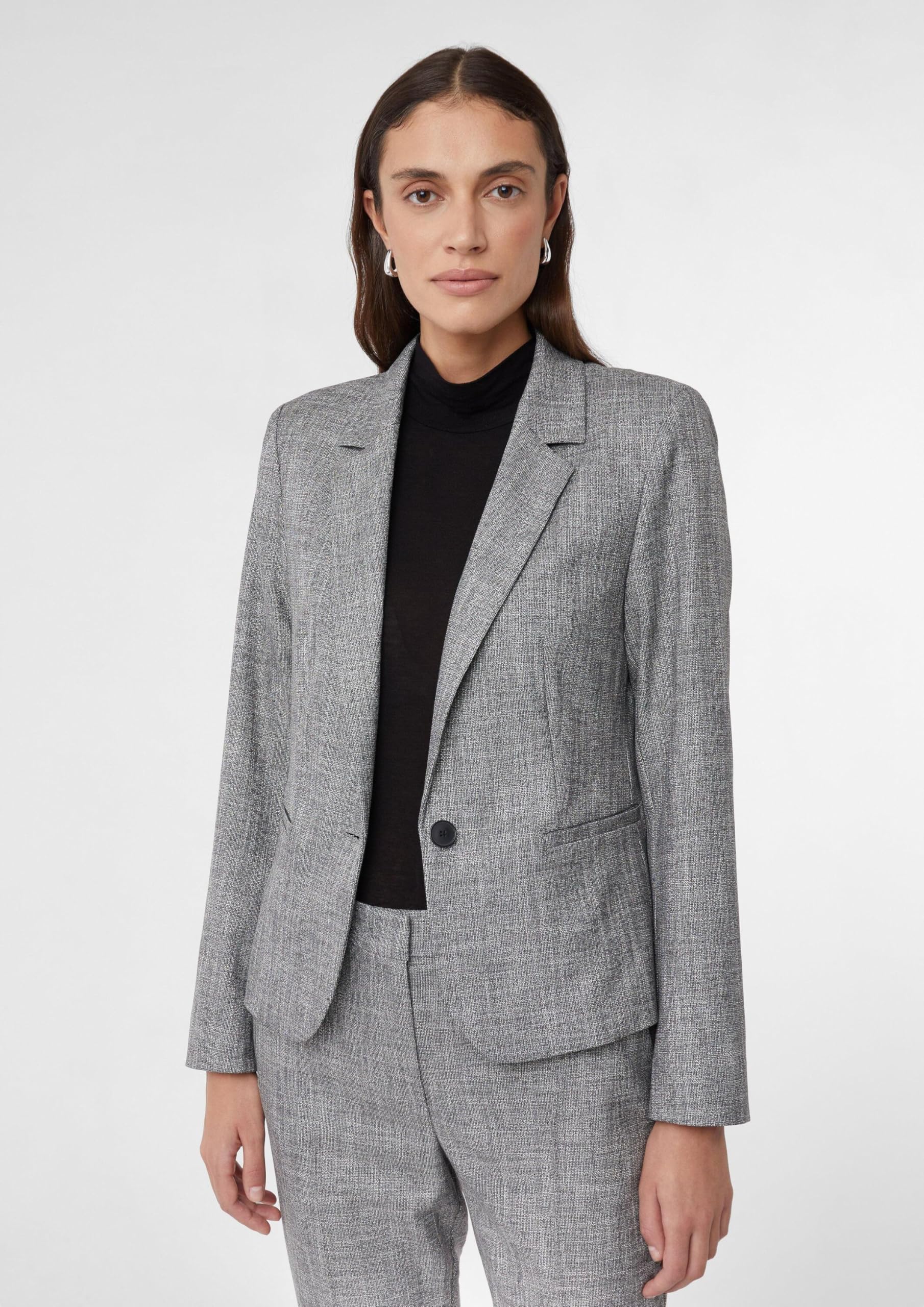 COMMA Taillierter Blazer in Salt und Pepper Optik