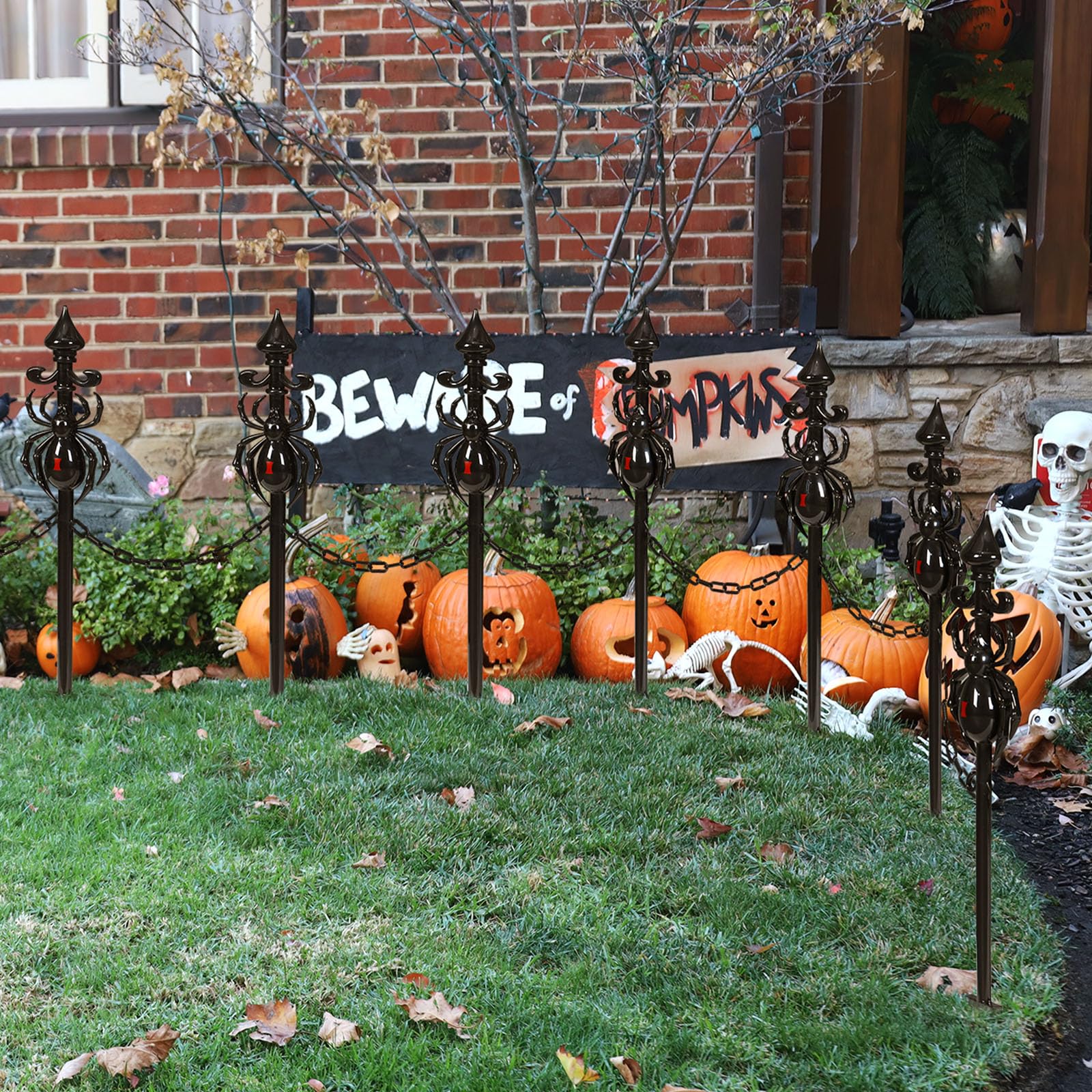 Snapklik.com : Vercraft 10 Pack Halloween Fence For Garden Outdoor