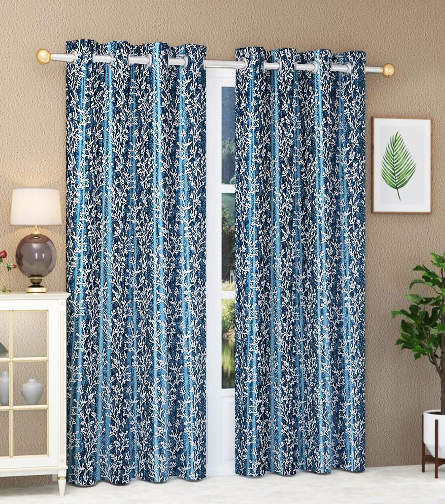 See full amazon price history chart for STARNSTYLE Premium Polyester Leaf Print Window Curtain (Aqua,5 FEET -)- Pack of 2 Regular Print STARNSTYLE Premium Polyester Leaf Print Window Curtain (Aqua,5 FEET -)- Pack of 2 Regular Print (B0D45V9RCM) Amazon Price History, Amazon Price Tracker