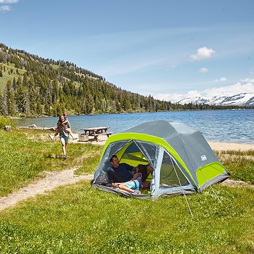 Miniatura 3 de Coleman Skydome Camping Tent with Screened Porch & 5-Minute Setup, Weatherproof 468 Person Tent with Rainfly & Carry Bag, Made of PFAS-Free Materials