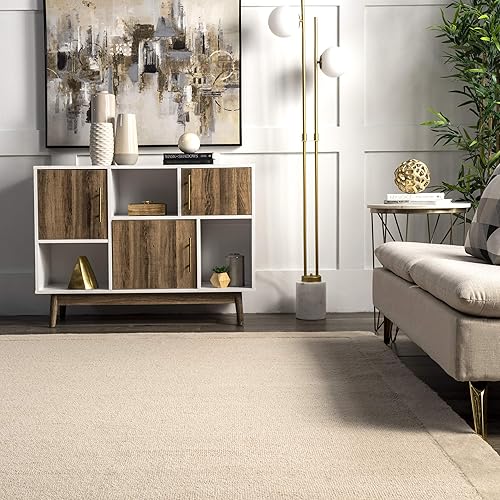 Miniatura 9 de nuLOOM Marianne Alfombra de lana hecha a mano, 8 x 10, beige