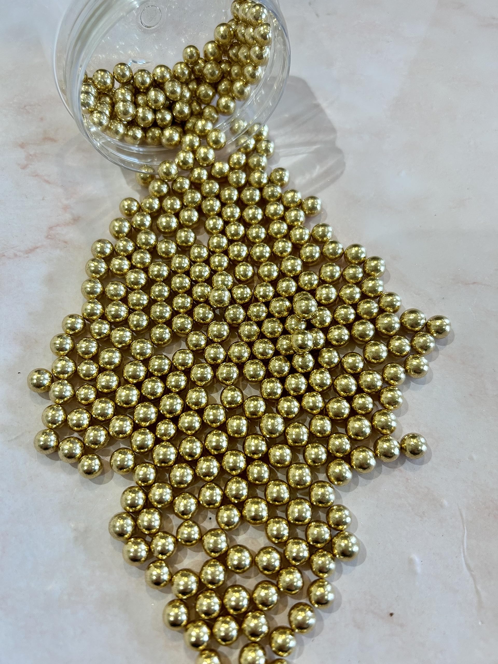 Metallic Gold Suagr Sprinkles (7mm, 90g)