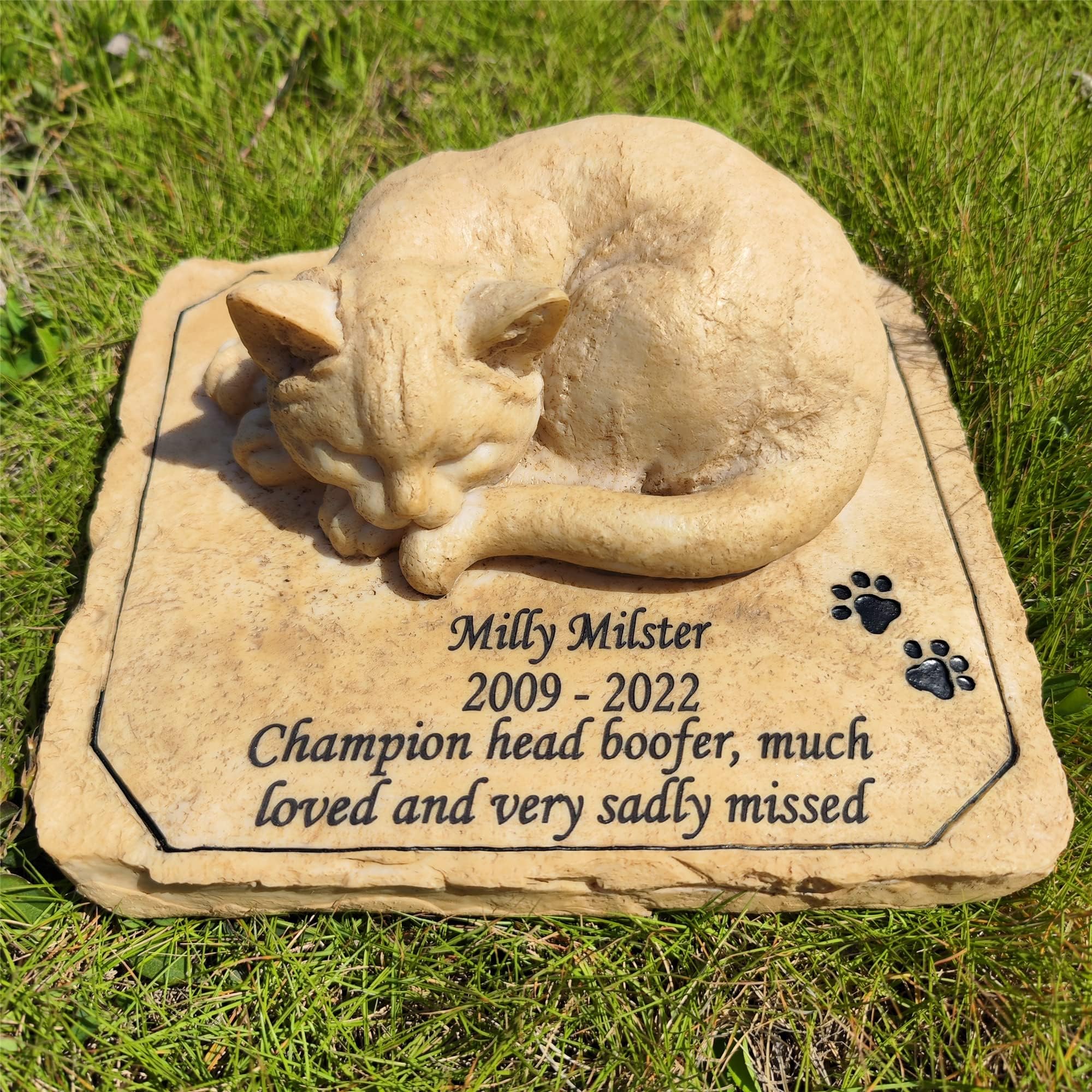 Generisch Katze Memorial Outdoor Stein Personalisierte Gedenkstein Grabstein Katze Garten Statue