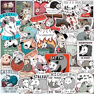100Pcs Possum Stickers, Opossum Stickers - Possum Gifts - Opossum Party Decoration, Favors - Gift for Women & Men