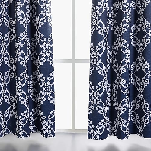 Moroccan Curtain Navy Blue Amazon Com