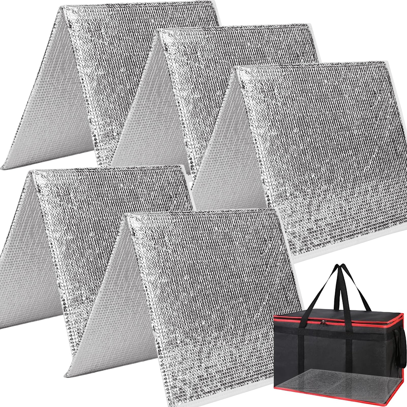 Bodaon 5PK Removable Hard Bottom for 23" W x 14" D Bag, XXX-Large Foldable Insulated Plate for Reusable Grocery Shopping Bags, Sturdy Supporter for