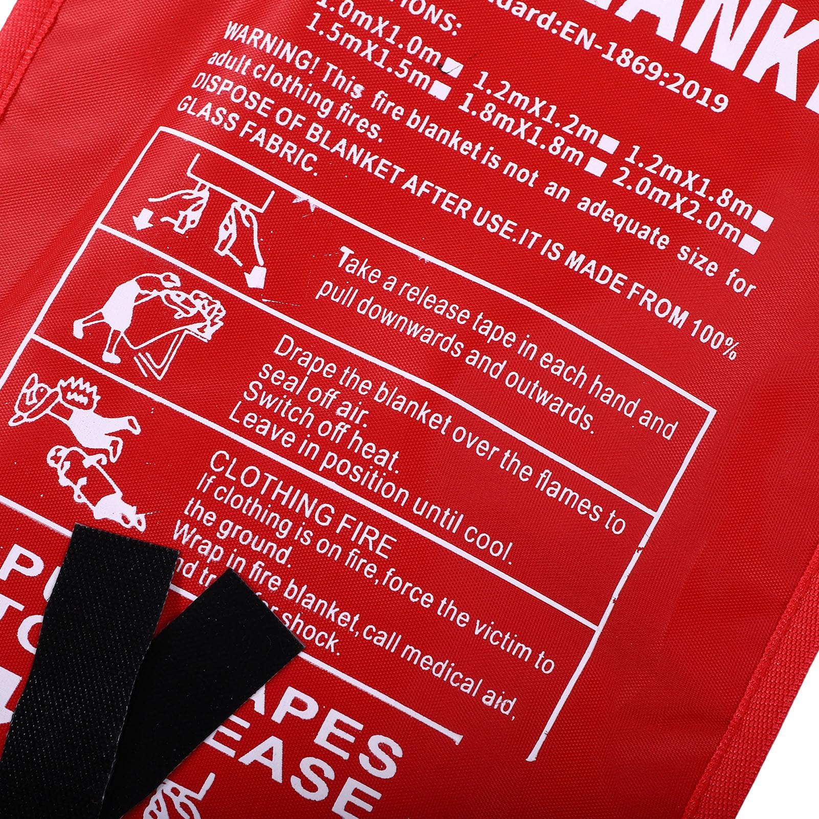 Paquete de 8 Mantas Ignífugas de Fibra de Vidrio, Mantas Ignífugas de Emergencia, 1 M X 1 M, Diseño de Extracción Rápida, Aislamiento Térmico de 1076 °F para el Hogar, Cocina, Parrilla,