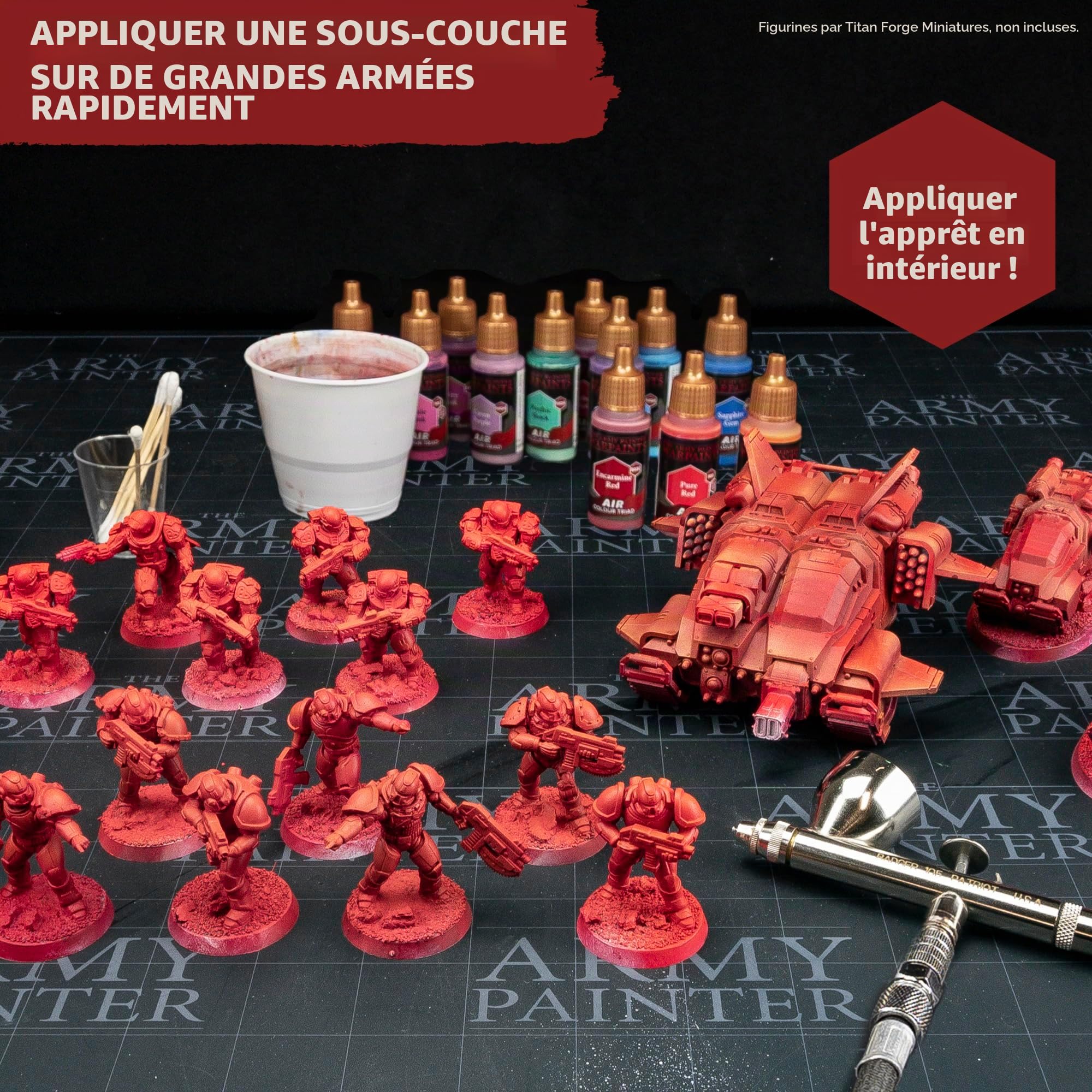 The Army Painter, Airbrush Starter Bundle, avec Air Starter Set et DipIt | Air Starter Set, pinceau DipIt, Air Anti-Shine Varnish, Airbrush Cleaner et médium, pour DnD et Warhammer