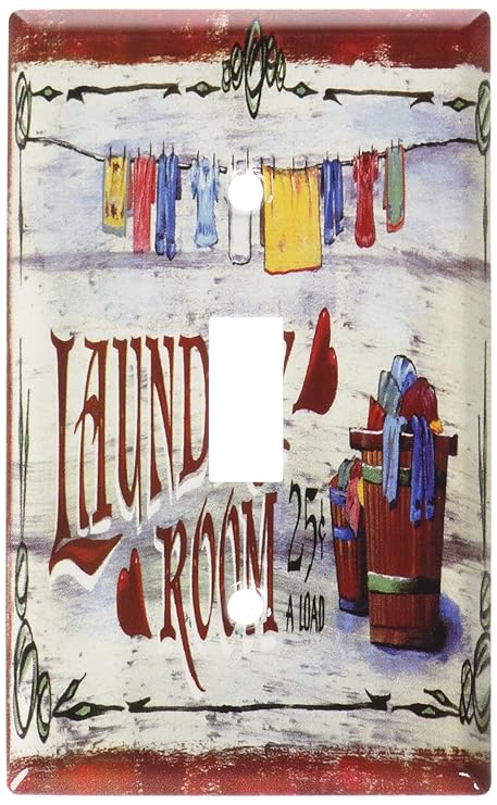 Art Plates - Laundry Room Switch Plate - Single Toggle