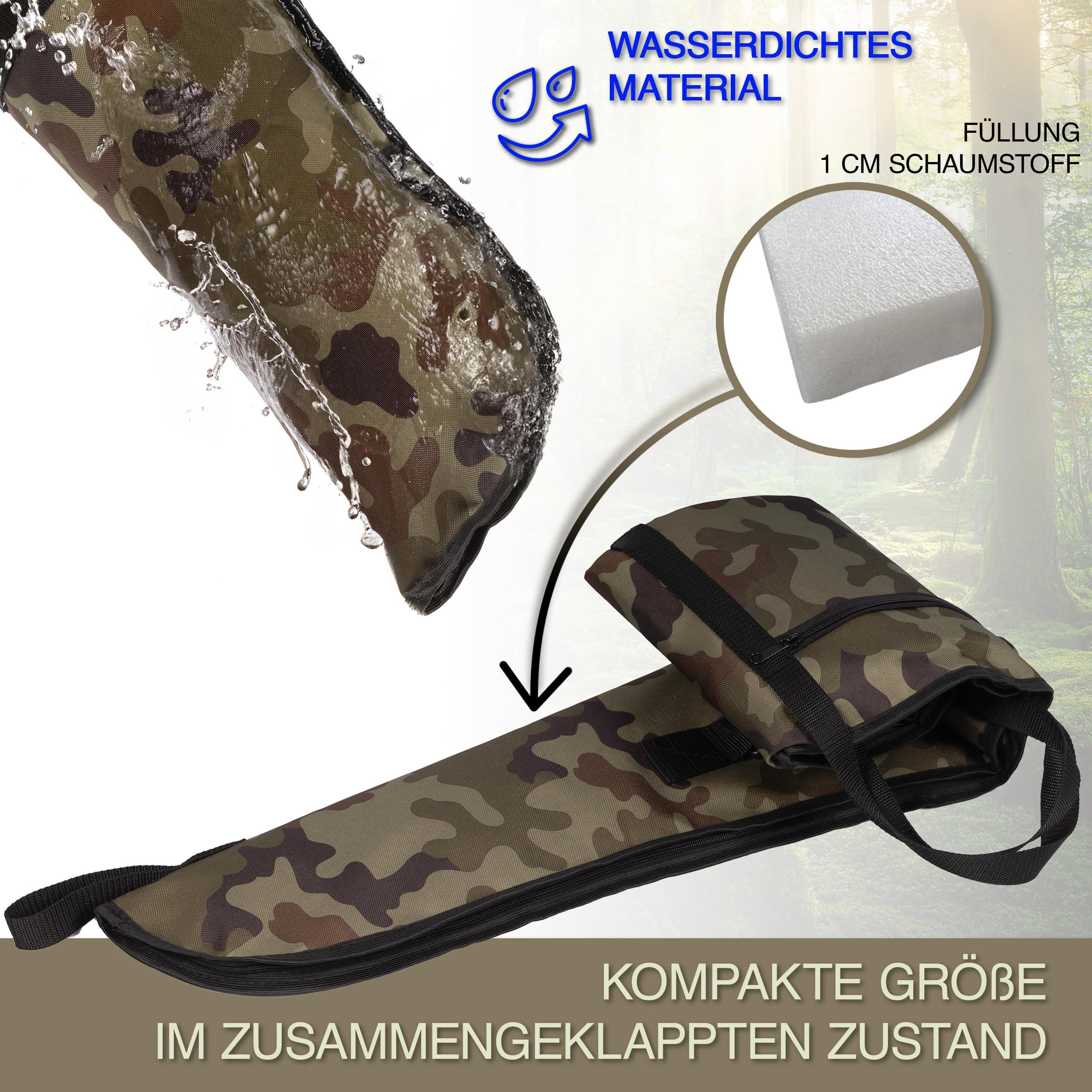 Gewehrtasche 120 x 23 x 5 cm - Waffenkoffer Für Langwaffen - Waffentasche - Codura Luftgewehr Tasche - Futteral Langwaffen - Langwaffenfutteral für Luftgewehr - Luftgewehr Zubehör