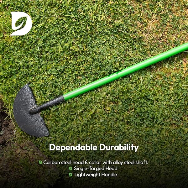 Hardys Garden Tools | Carbon Steel Lawn Edging Border Cutter & Garden Edging Tool | Half Moon Lawn Edger & Edge Trimmer with Head Step | T Handle 91cm - 3