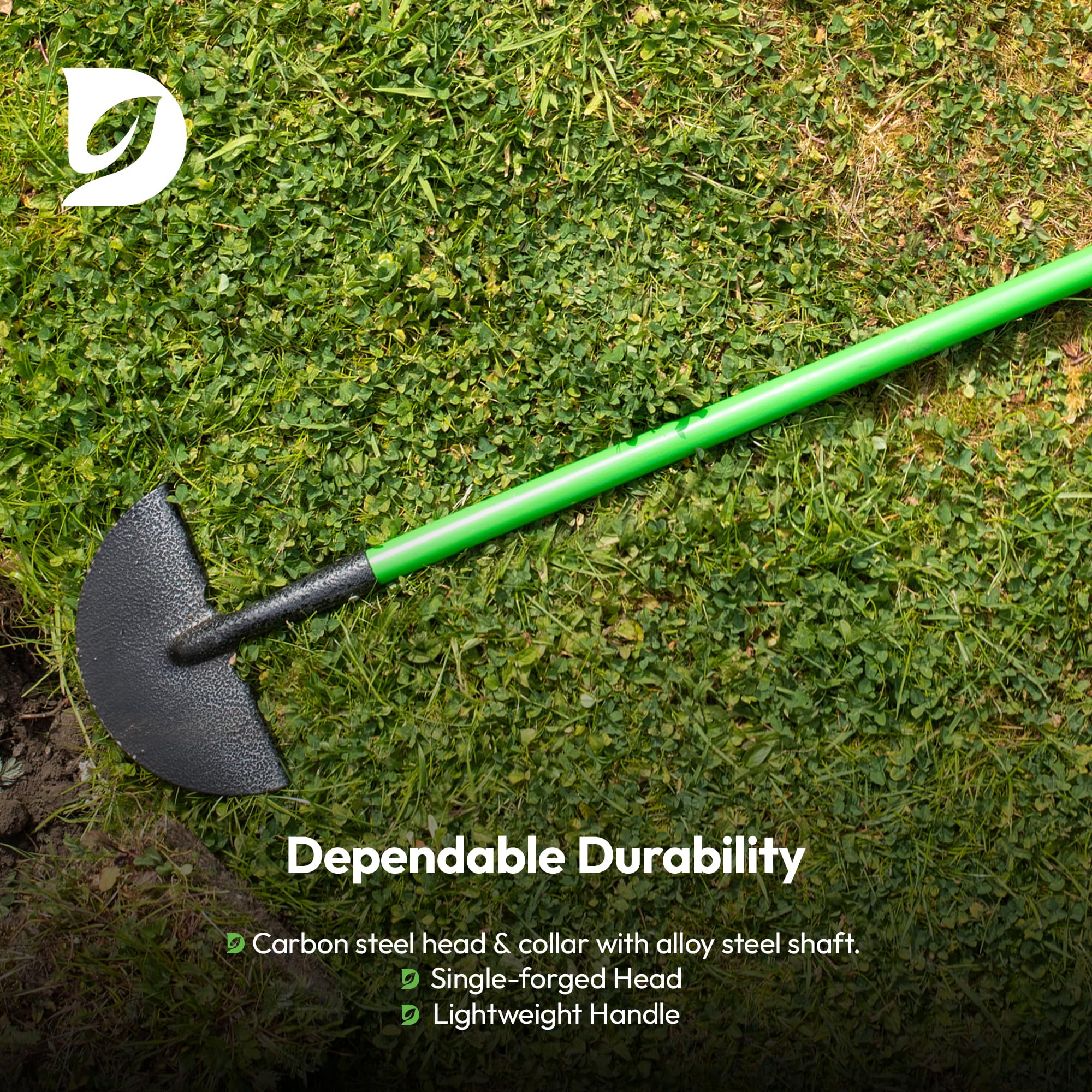 Hardys Garden Tools | Carbon Steel Lawn Edging Border Cutter & Garden Edging Tool | Half Moon Lawn Edger & Edge Trimmer with Head Step | T Handle 91cm - 4