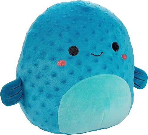 Miniatura 2 de Squishmallows Refalo The Blue Fish original de 10 pulgadas – Peluche oficial de Jazwares – Juguete coleccionable suave y blando de verano oceánico –