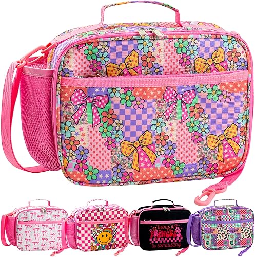 RLGPBON Fiambrera para niños para niñas, bolsa de almuerzo aislada duradera, bolsa de almuerzo para niños para la escuela