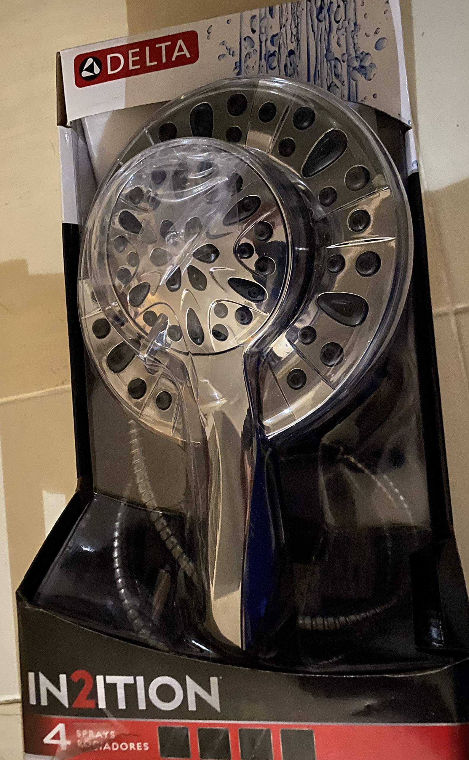 DELTA IN2ITION pommeau de douche multifonction et flexible chrome