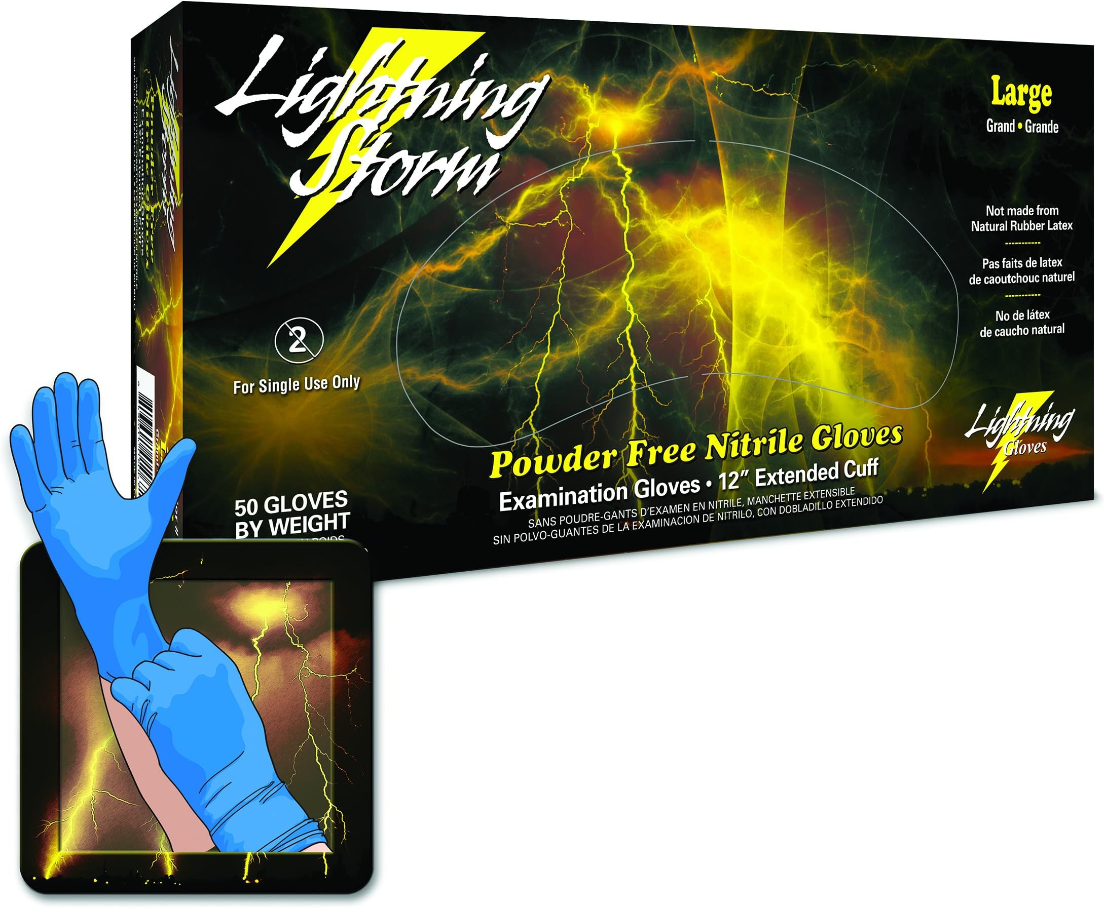 Lightning Storm Gloves LS-XL, Extra Large, Box of 50 Gloves
