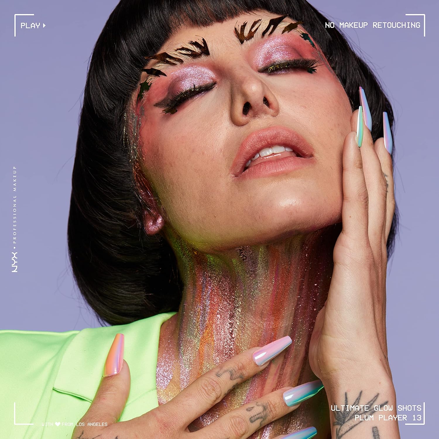 NYX PROFESSIONAL MAKEUP Ultimate Glow Shots, Liquid Eyeshadow, Long-Lasting Shimmer Eye Shadow with Vitamin C - Plum Player - Image 7