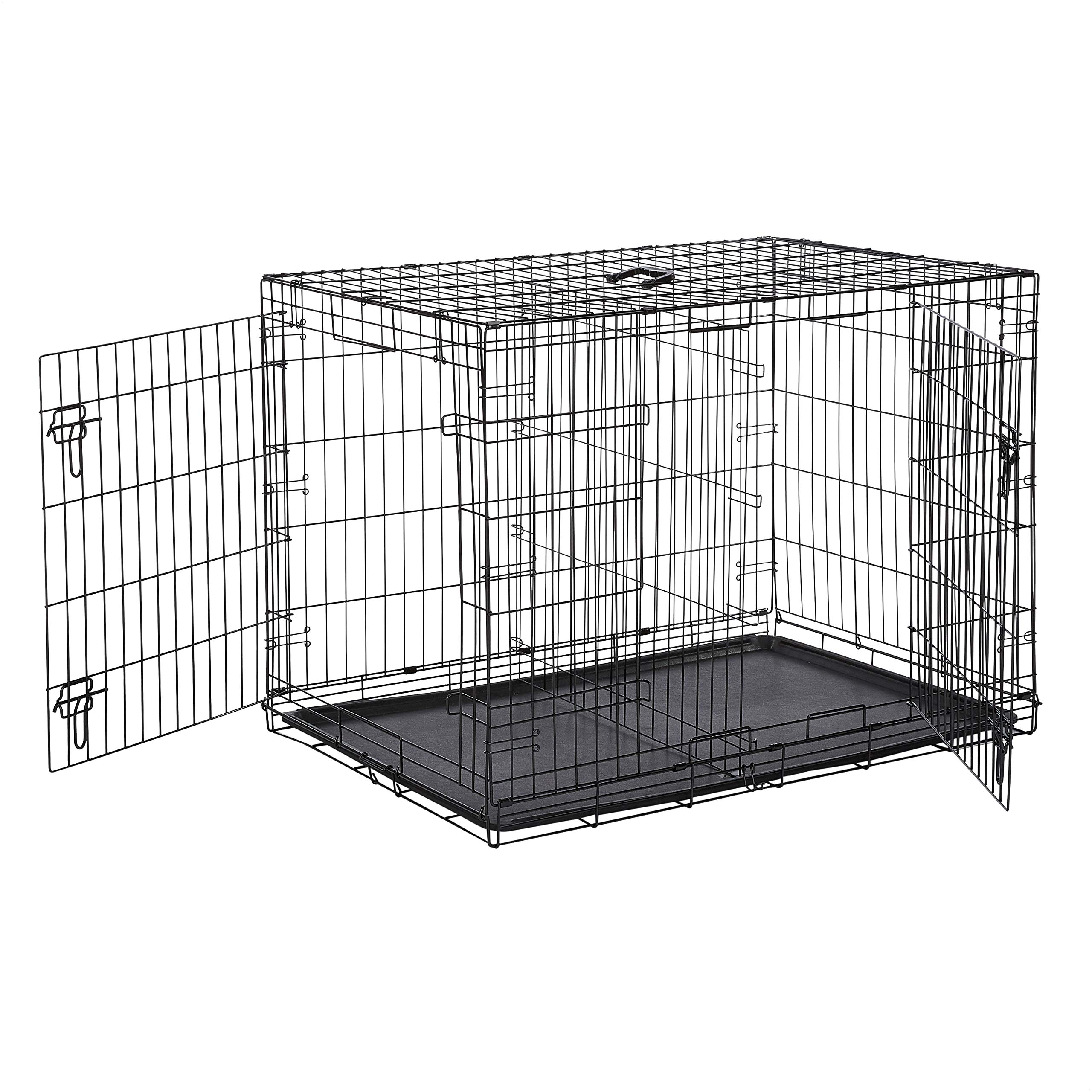 Amazonbasics double door folding metal dog crate Clearance