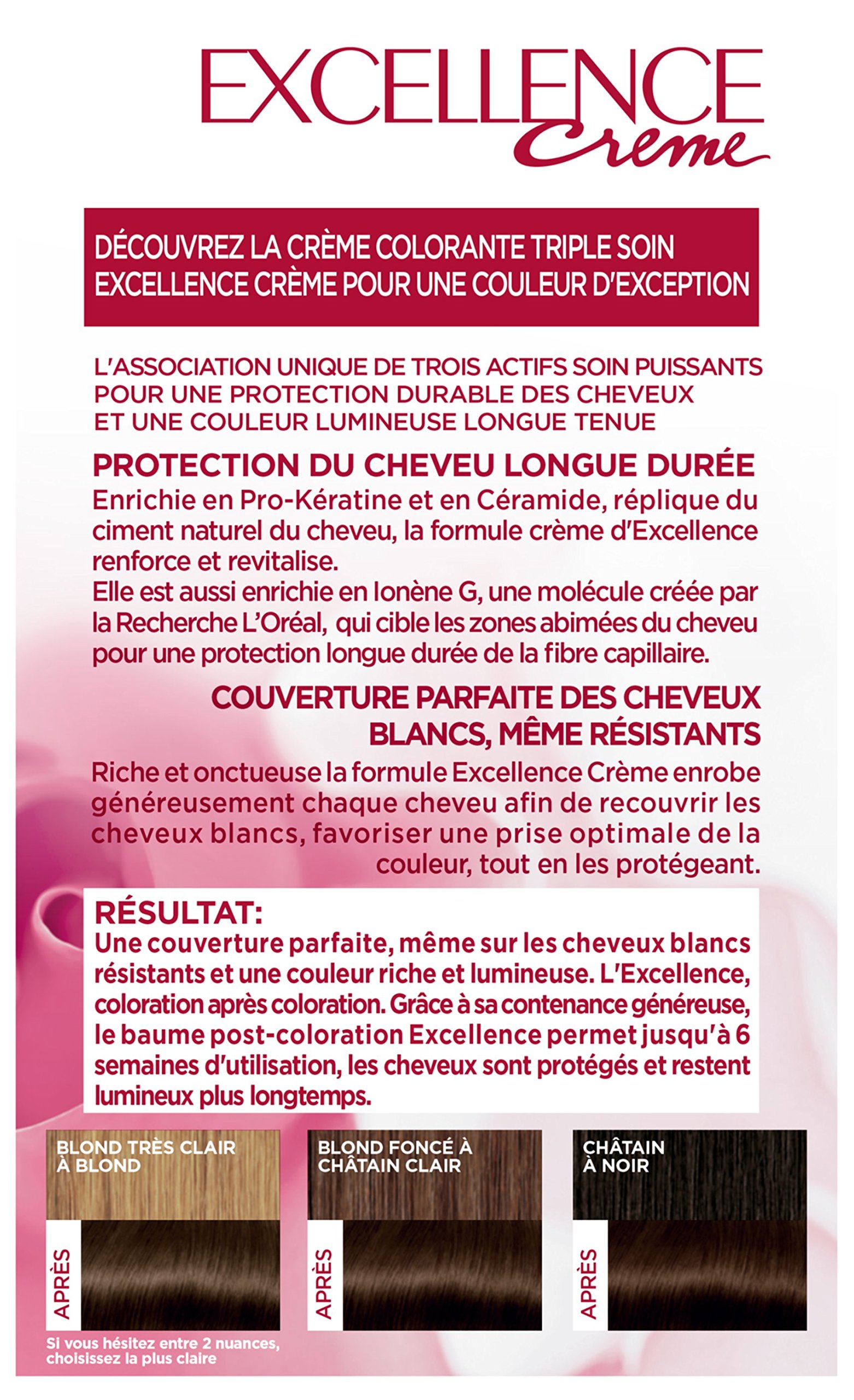 L'Oréal Paris Excellence Tinte Castaño, tratamiento Triple