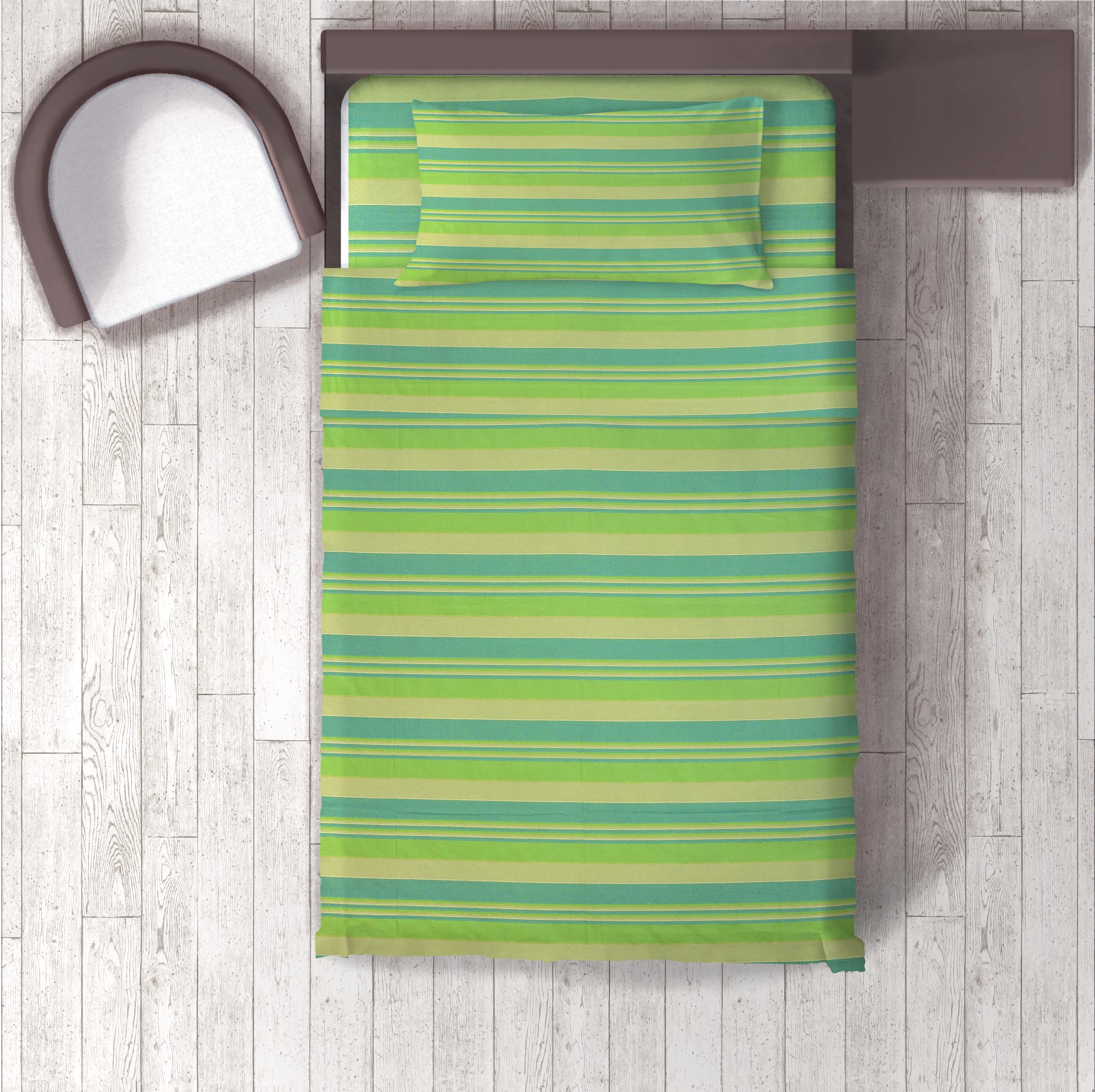 KACHVI Single Bed Cover with Pillow Cover | Ace International Exports Bedsheet | Ace Bedsheet | Khadi Cotton Bedsheet | 60x90 | Parrot Color (B0B6NW68JK) Amazon Price History, Amazon Price Tracker
