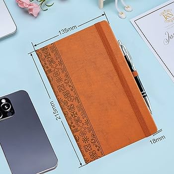 Amazon | Leepie A5 ノート, PUレザーノート,中型ノート, ハード