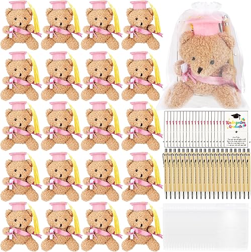 80 Pcs Kindergarten Mini Graduation Bear Bulk Set 20 Graduation Gift Mini Stuffe