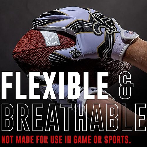 Vista 91 de Franklin Sports - Guantes de receptor de fútbol americano juvenil con logos de equipos de la NFL, palma de silicona, todos los tamaños juveniles