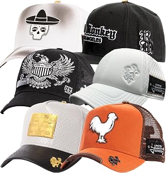 Red Monkey 6 Hat Bundle # 5 of Limited Edition Unisex Fashion Trucker Cap Hats