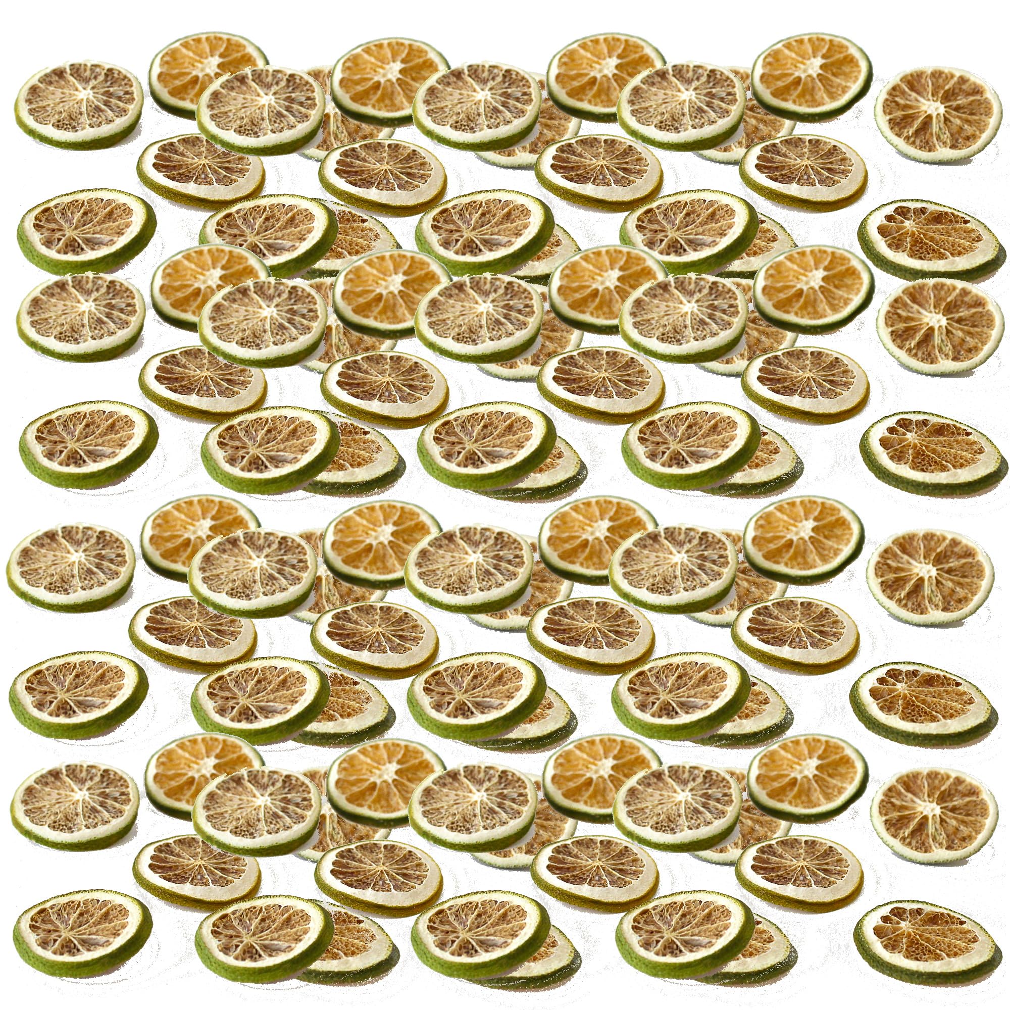 Rainbow Eco Play Lime Slices for Arts and Crafts, approx 90pcs, Christmas Decorations, Wreath Decoration, Dried Fruit for Crafting, Craft Flowers, Decorative, Vase, Home Décor – 250g