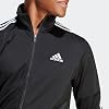 adidas Men's 3 Stripes Tracksuit, Black, L