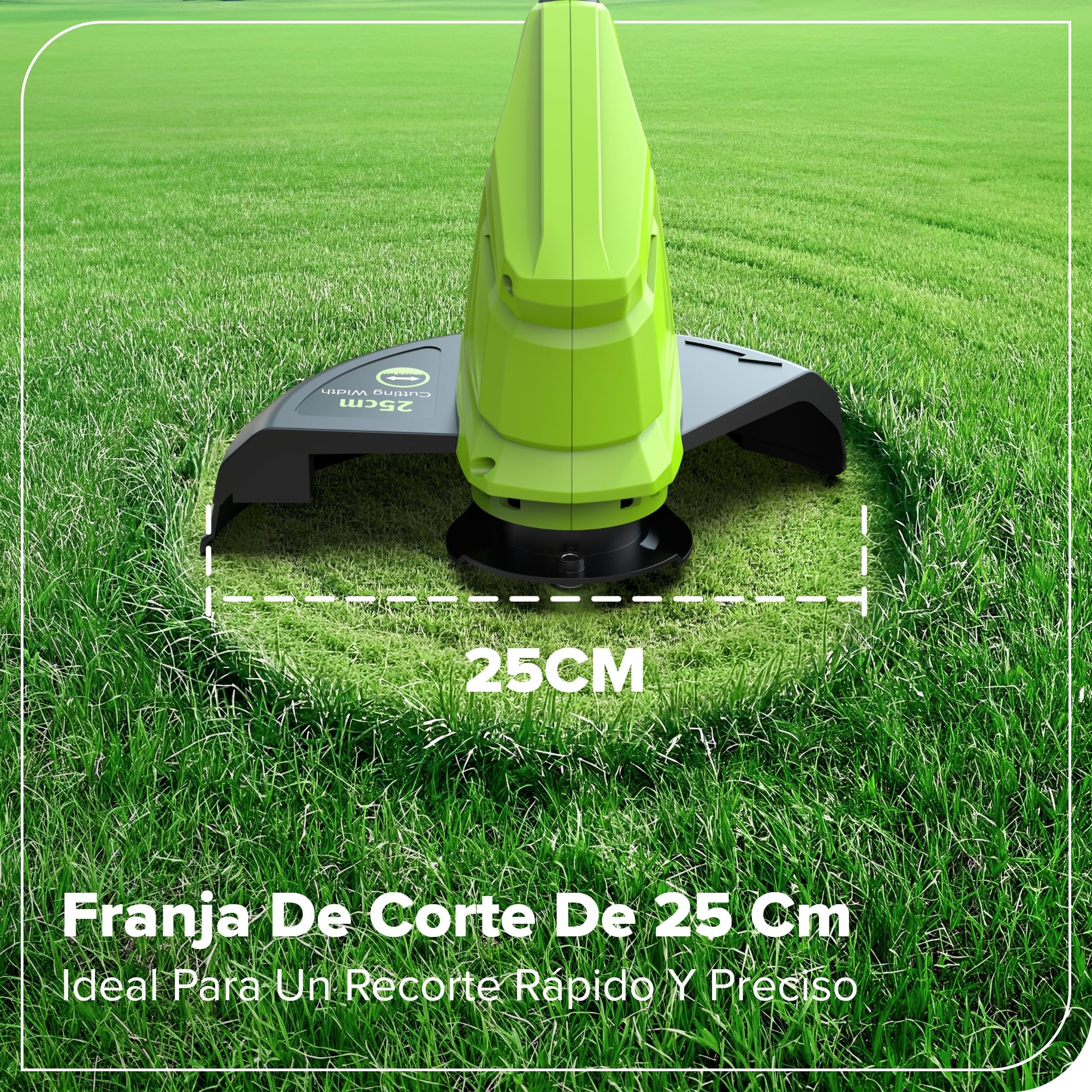 Greenworks 48V (24V x 2) Cortacésped de batería Li-Ion 24V 36cm Ancho Corte hasta 400m² a y Cortabordes Inalámbrico con Cabezal de Alimentación Automática con 1 Batería 4Ah y Cargador-MTCK48B421-01