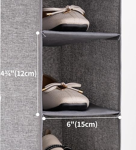 Miniatura 8 de GRANNY SAYS Organizador de zapatos colgante de 20 secciones, zapatero para armario, organizador de almacenamiento de zapatos, organizador de