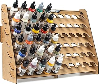 Wall Paint Rack for model paints. Wall mounted hobby craft Vallejo Army painter compatible rack Paint holder storage organiser Miniature Warhammer (26 mm)