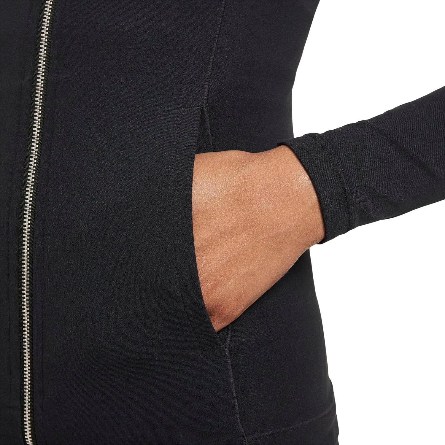 Nike Yoga Luxe Dri-FIT Women's Full-Zip Jacket (as1, alpha, s, regular, regular, Black/Dark Smoke Grey, Small)