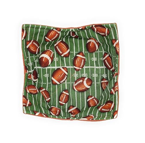 Football Microwave Bowl Cozy Stadium Field Reversible Microwave Potholder Football Bowl Holder Sports Kitchen Linens PE Teacher Coach Tailgate Handmade Gifts Under 10