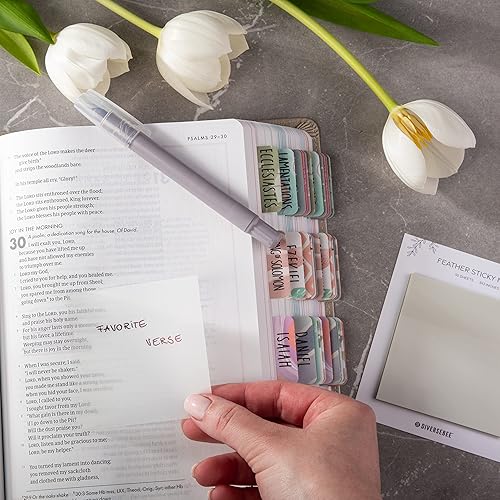 Miniatura 3 de DiverseBee - 50 hojas de notas adhesivas transparentes pastel, pestañas adhesivas transparentes de 3 x 3 pulgadas, banderas de página translúcidas