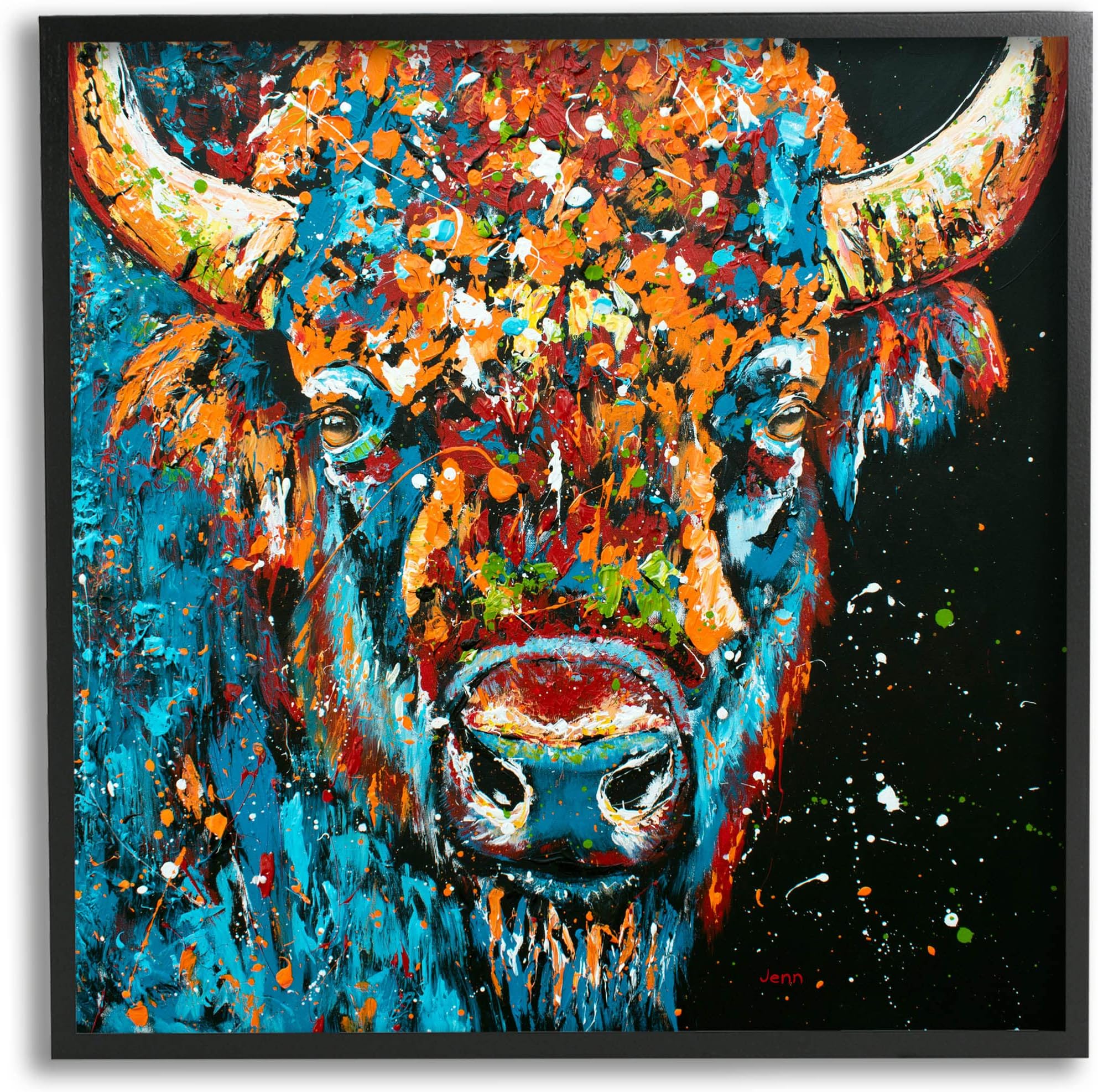 Stupell Industries Modern Bison Street Style Giclee Framed Wall Art, Design by Jen Seeley