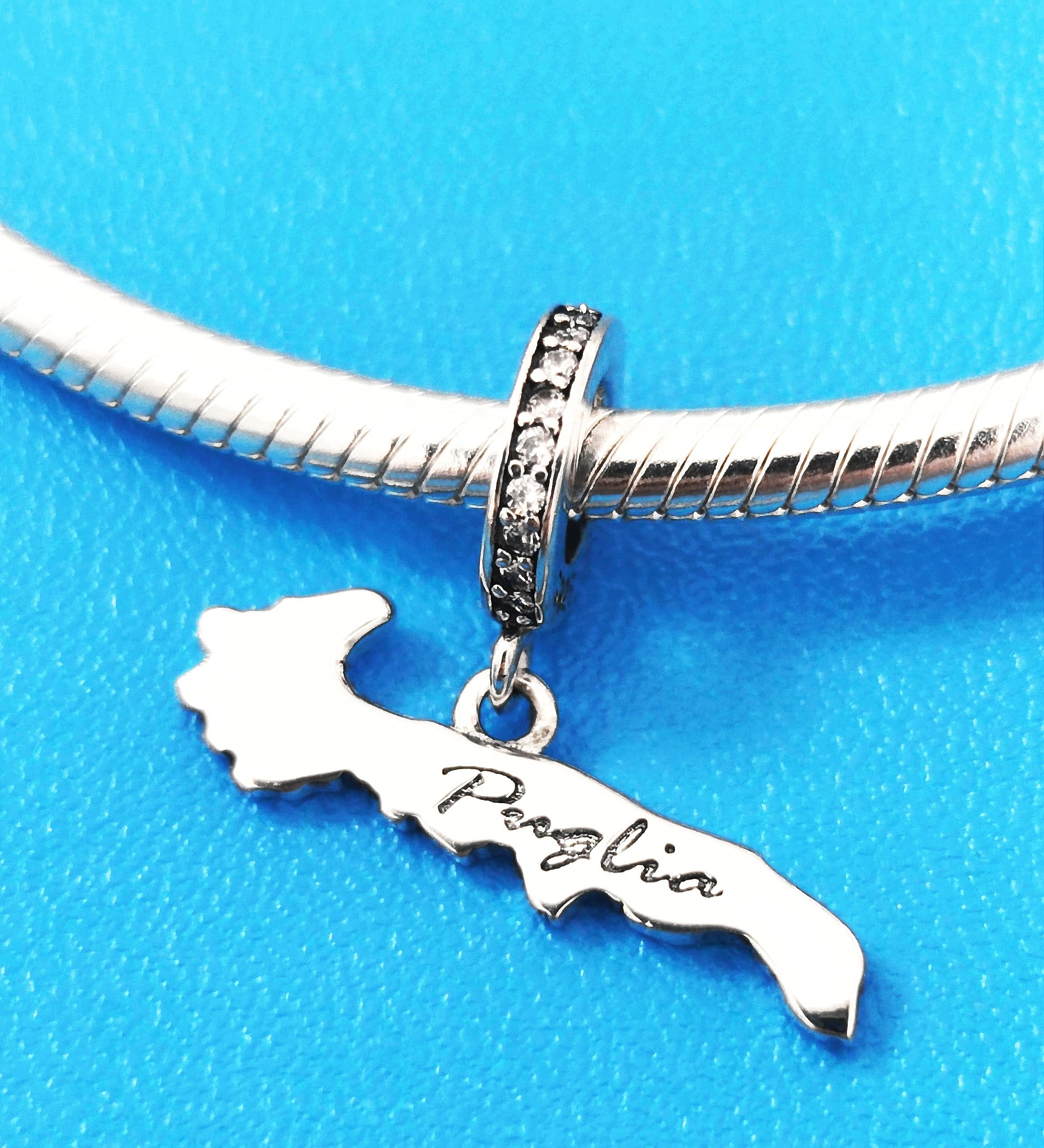 Charm regione Puglia Italia souvenir ciondolo pendente in argento 925 - Les Folies per Pandora