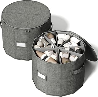 Vailando Shoe Organizer for Closet - Cylindrical Shoe Storage Organizer ...