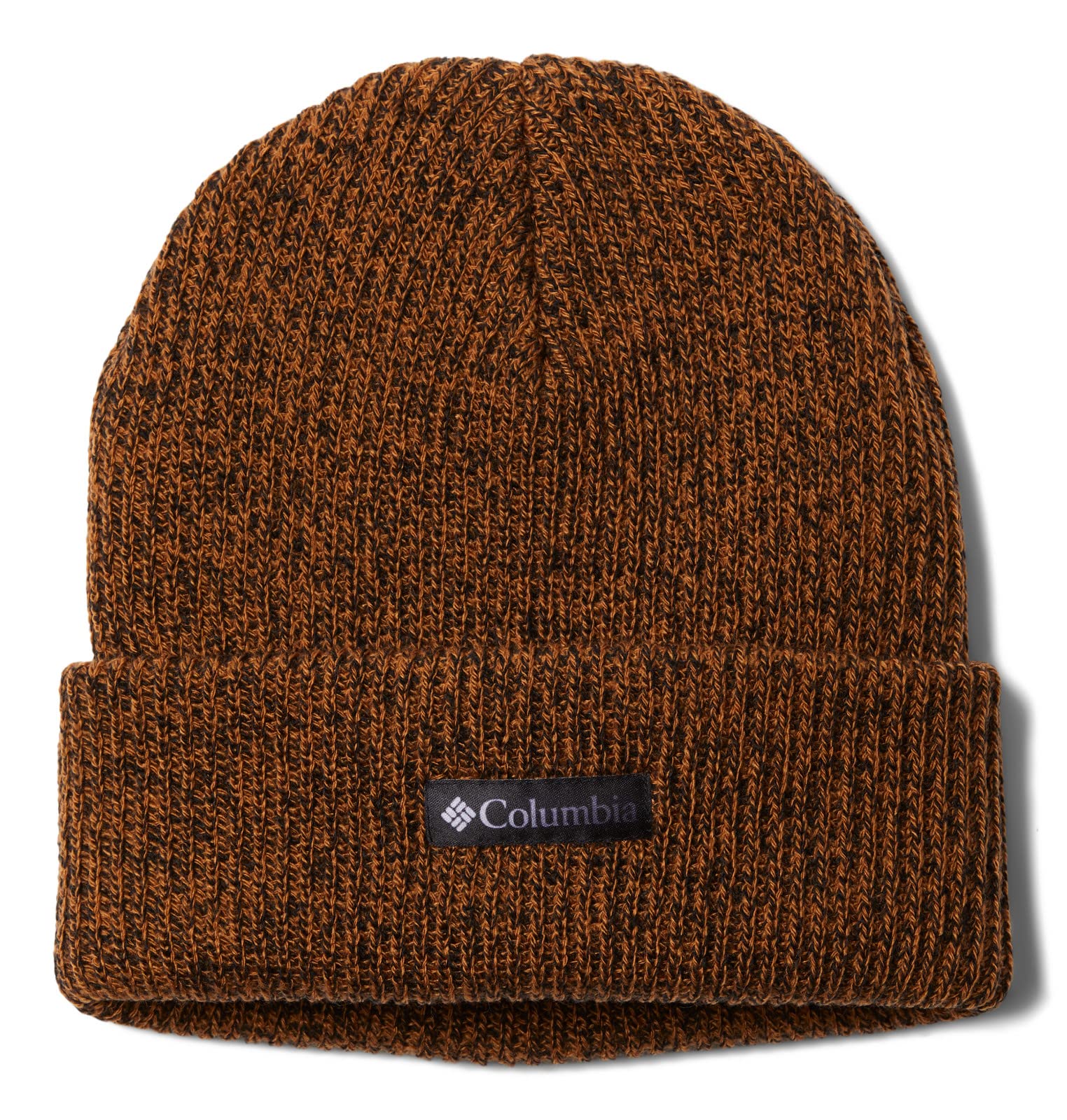 Columbia Unisex Whirlibird Cuffed Beanie, Camel Brown/Black Marled/Gradient Logo, One Size